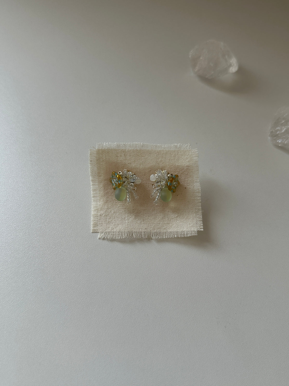 Green Beaded Earrings - SH5118BQ