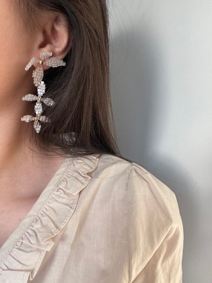 Woven Flower Earrings - SH5113XO
