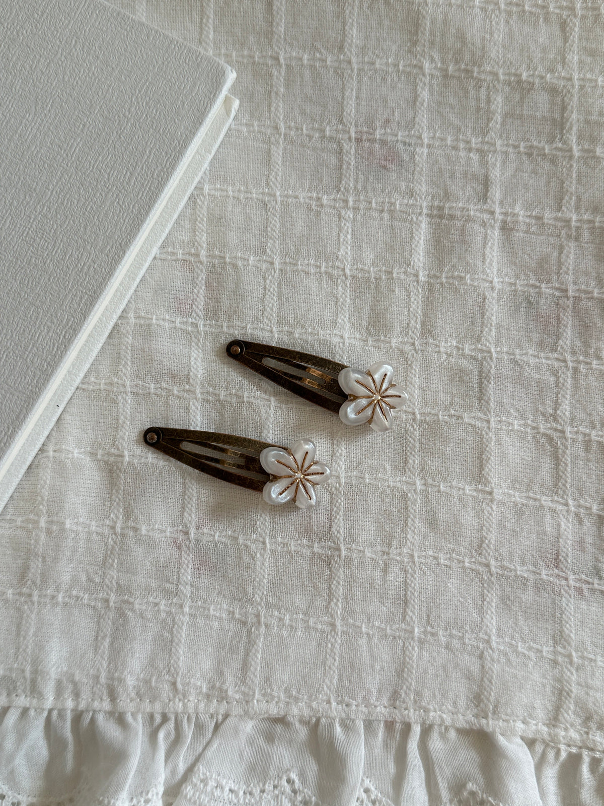 Silver Flower Hair Clips - SH5111YH