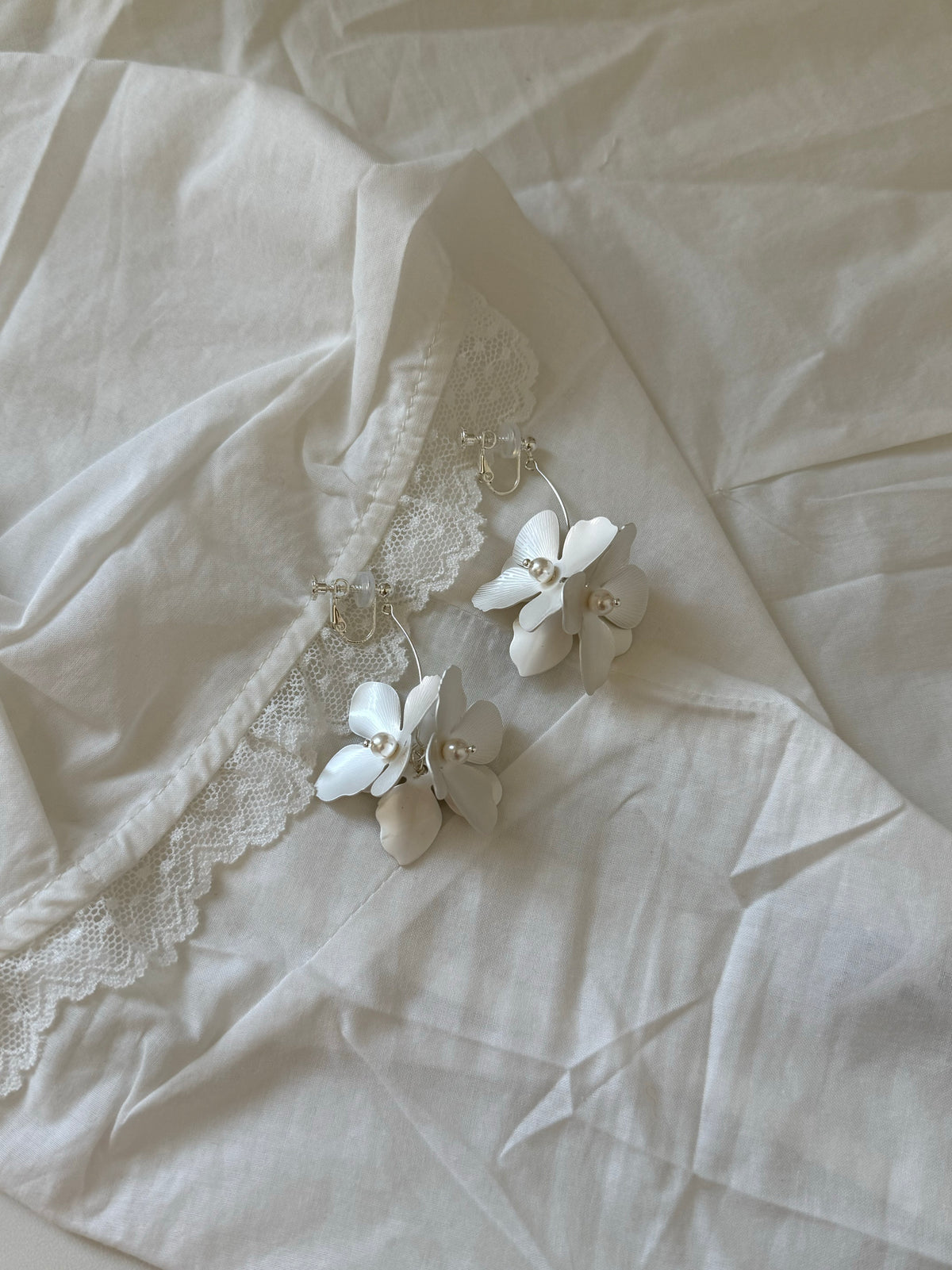 Silver Hydrangea Earrings - SH5117AG