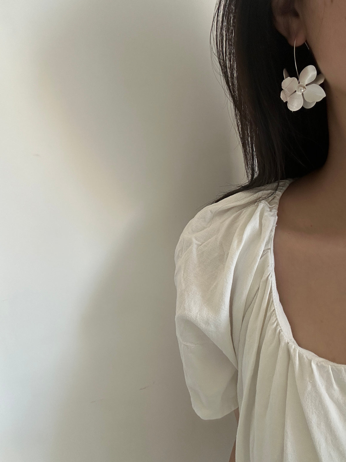 Silver Hydrangea Earrings - SH5117AG