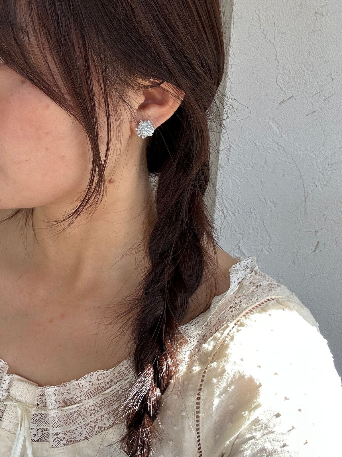 Sheer Blue Beaded Earrings - SH5130WW
