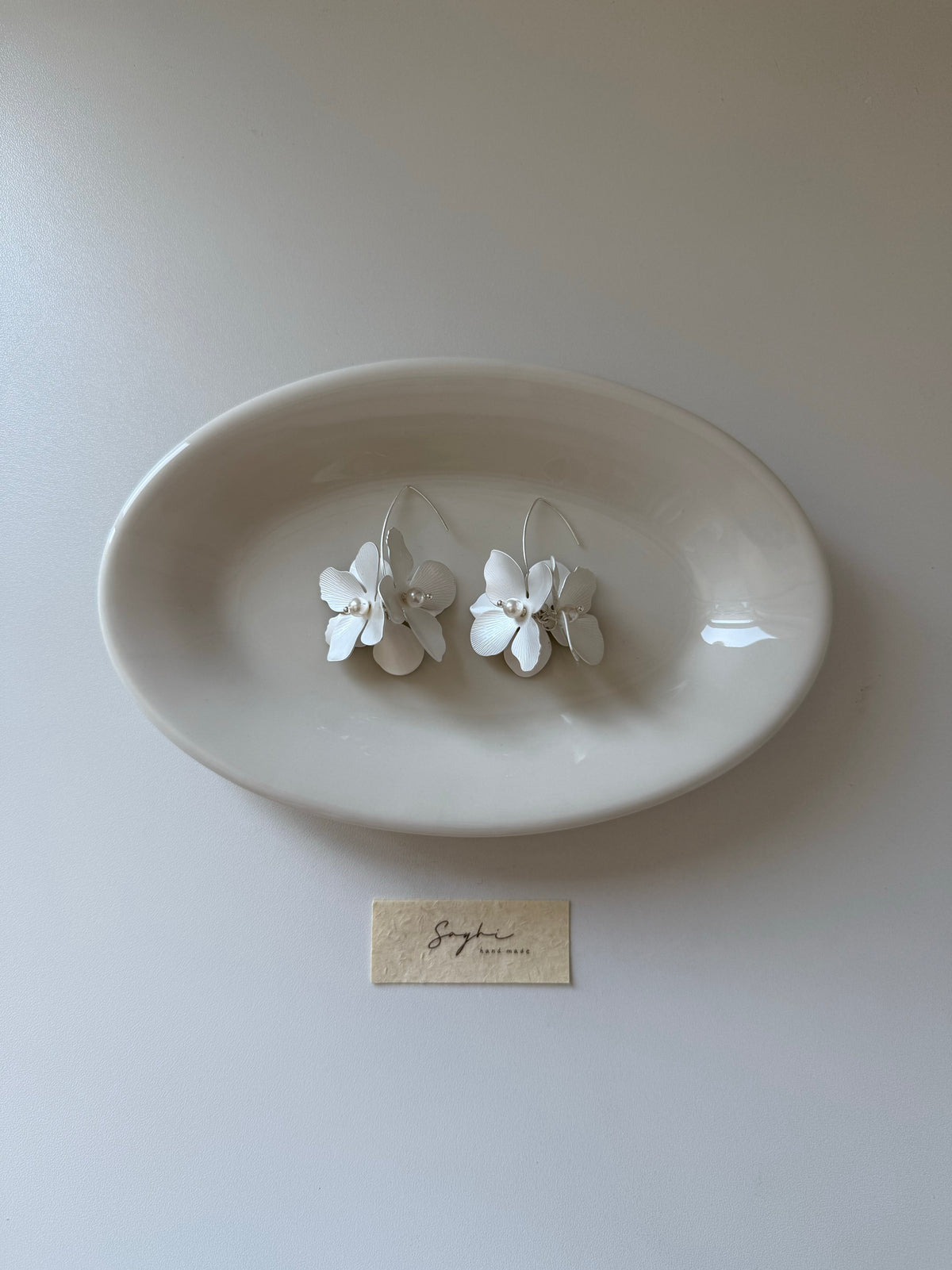Silver Hydrangea Earrings - SH5117AG