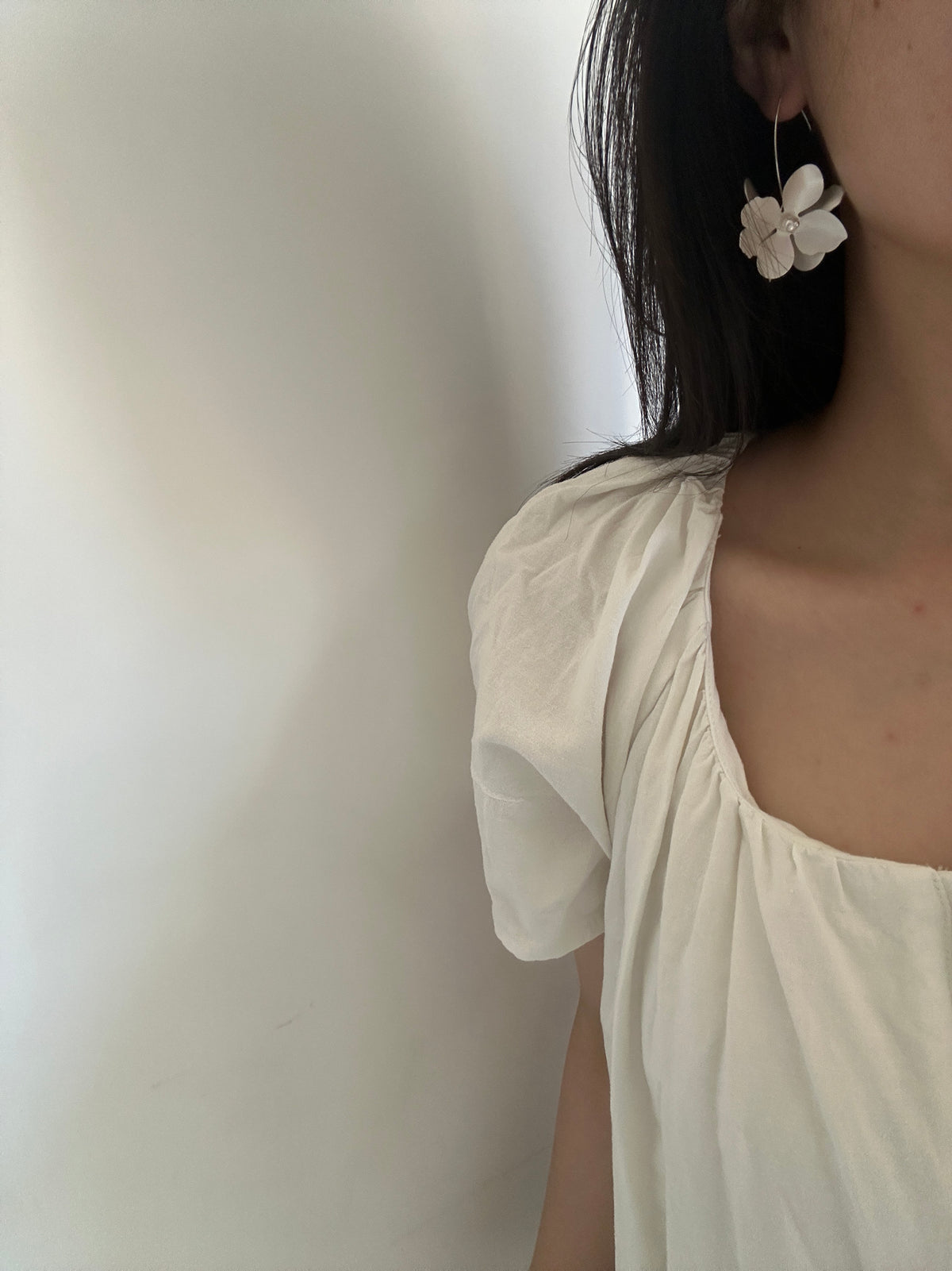 Silver Hydrangea Earrings - SH5117AG