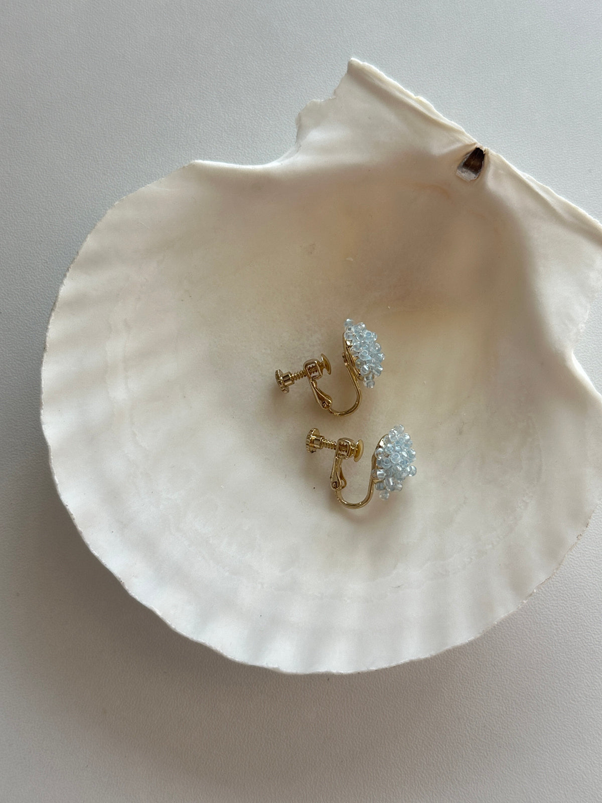 Sheer Blue Beaded Earrings - SH5130WW