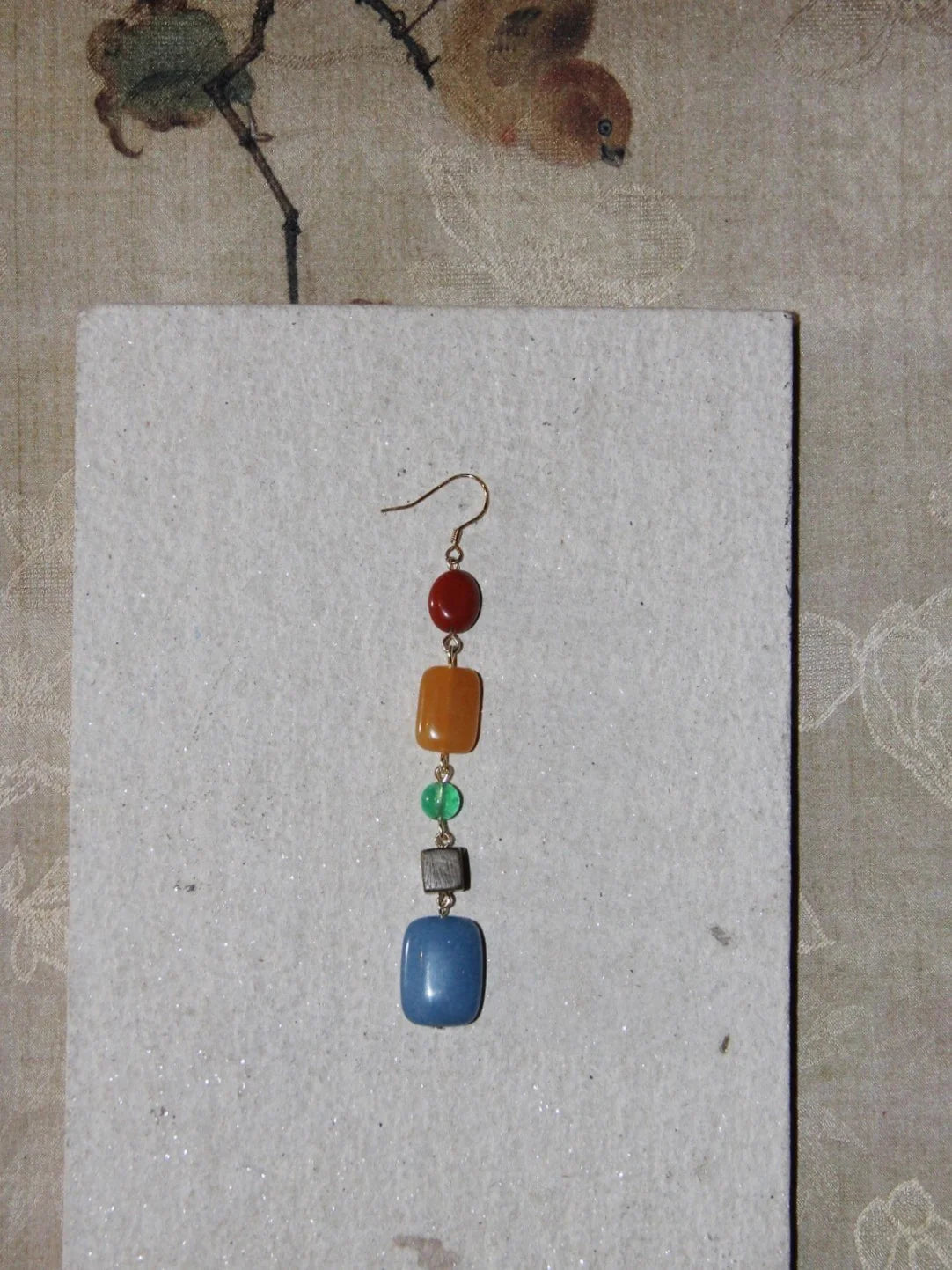 Natural Stone Rainbow Candy Drop Earrings