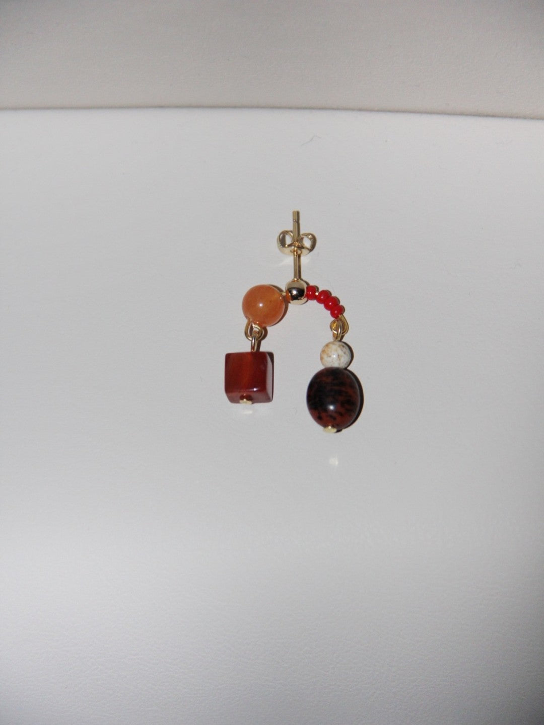Cinnabar Red Palace Charm Earrings