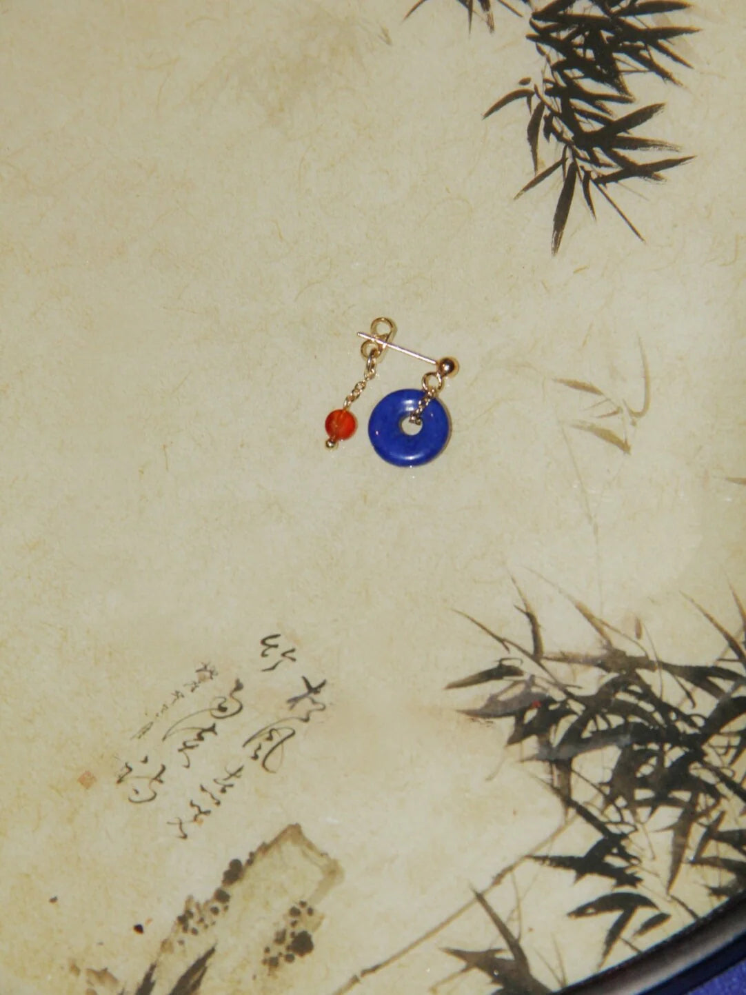 Lapis Lazuli Peace Buckle Agate Earrings