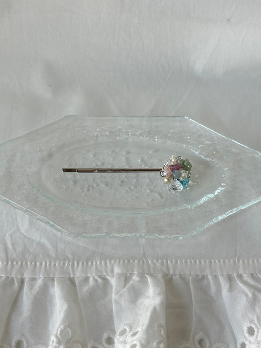 Colorful Beaded Flower Hair Clip - SH5125WY