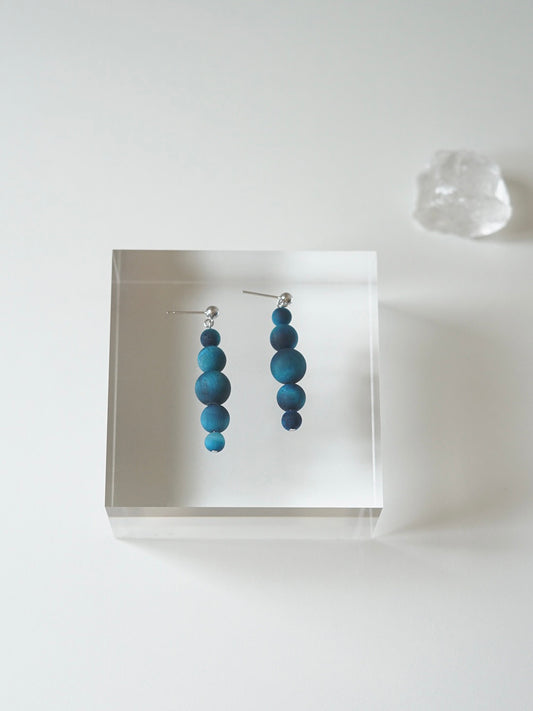 Blue Tiger Eye Bead Earrings - SH5109AK