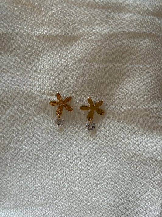 Flower Zircon Earrings - SH5122WH