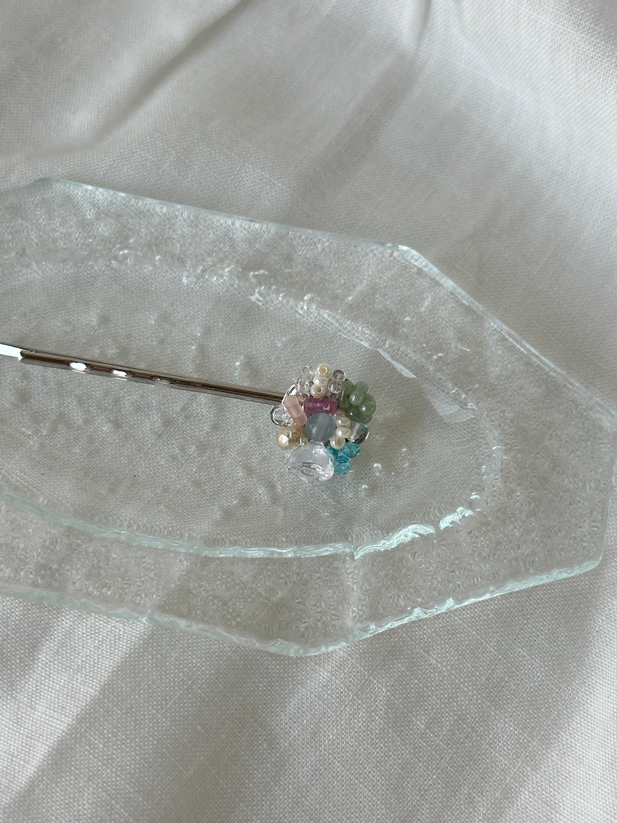 Colorful Beaded Flower Hair Clip - SH5125WY