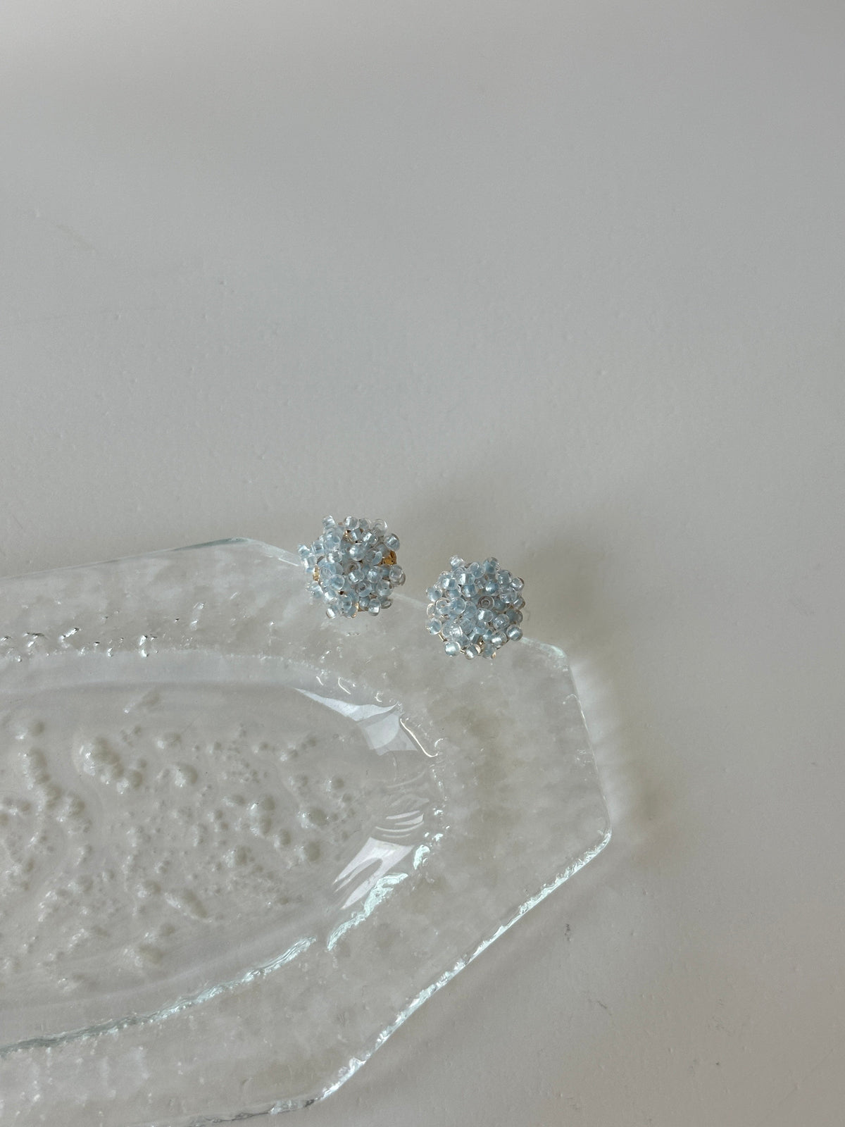 Sheer Blue Beaded Earrings - SH5130WW