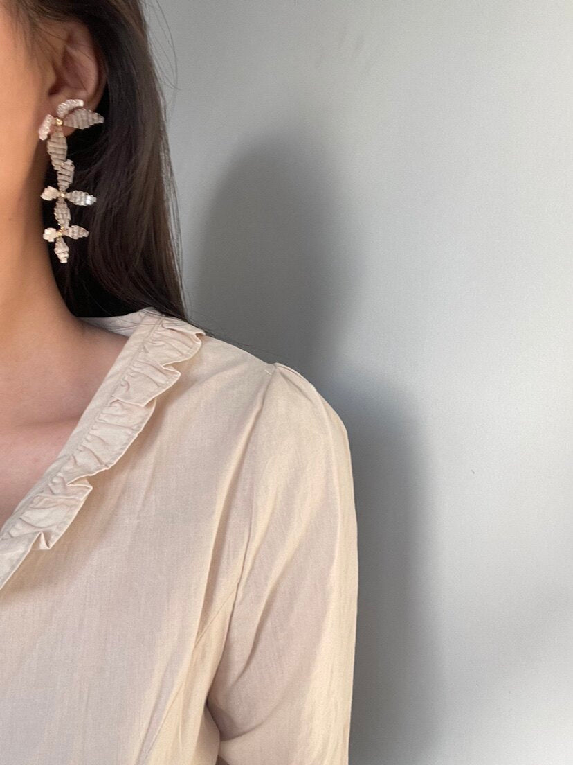 Woven Flower Earrings - SH5113XO
