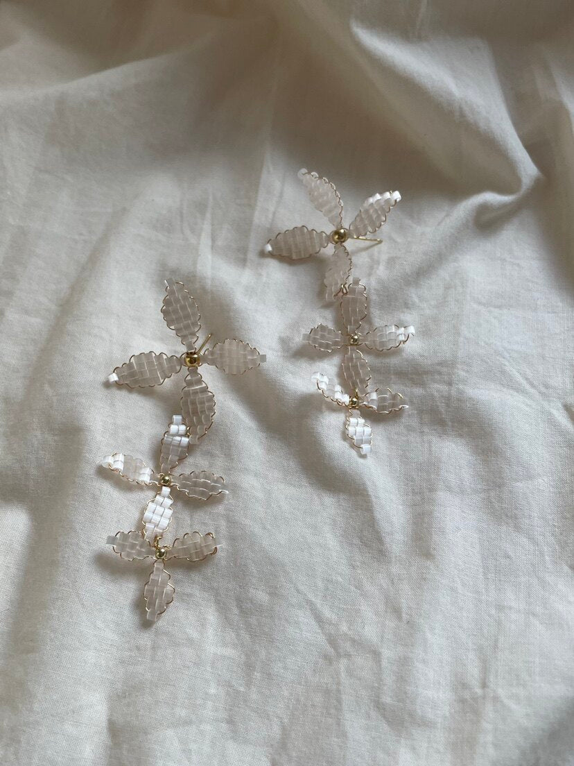 Woven Flower Earrings - SH5113XO