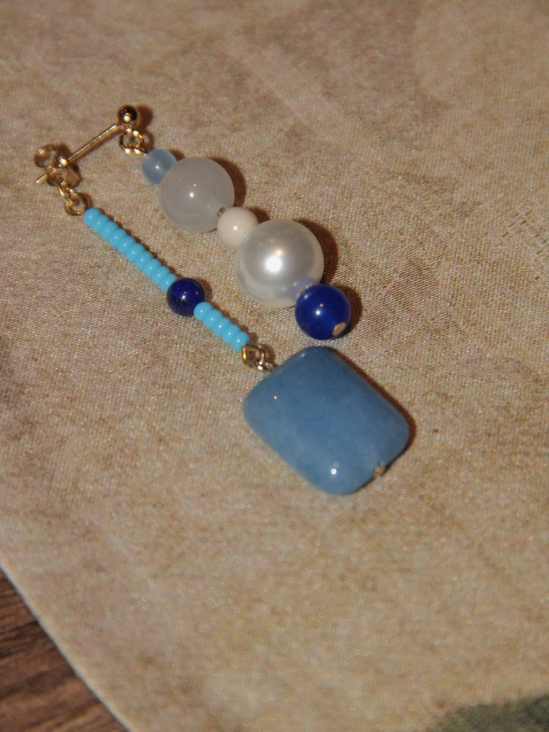 Blue River Natural Stones Beaded Earrings