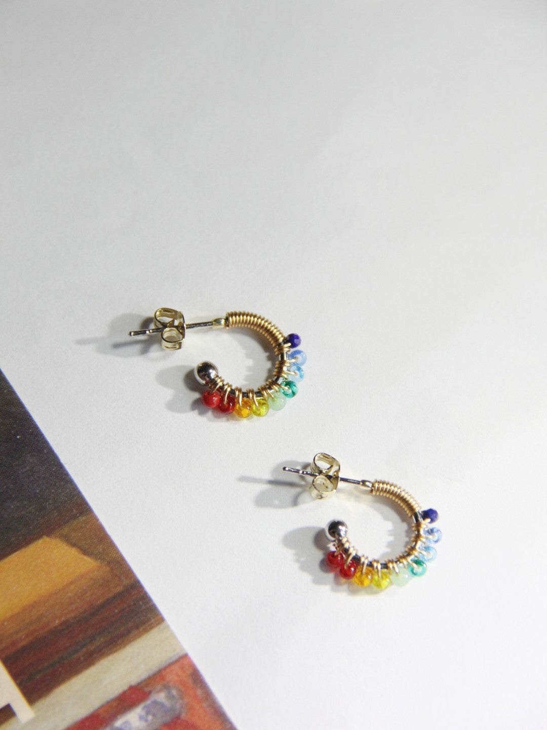Cute Rainbow Hoop Earrings