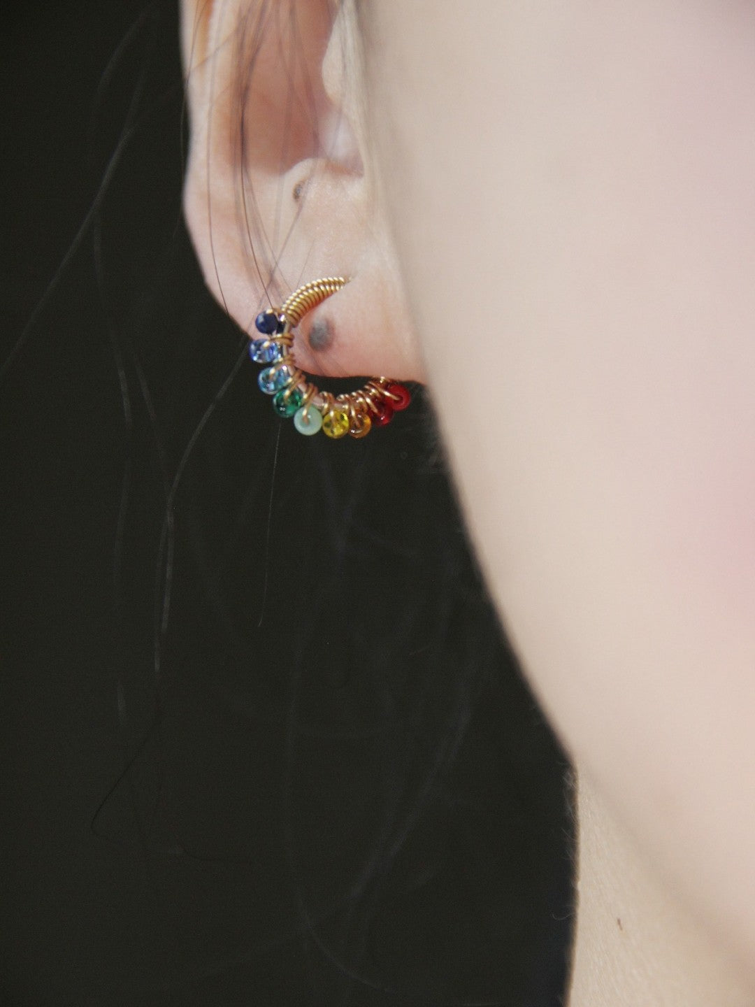 Cute Rainbow Hoop Earrings