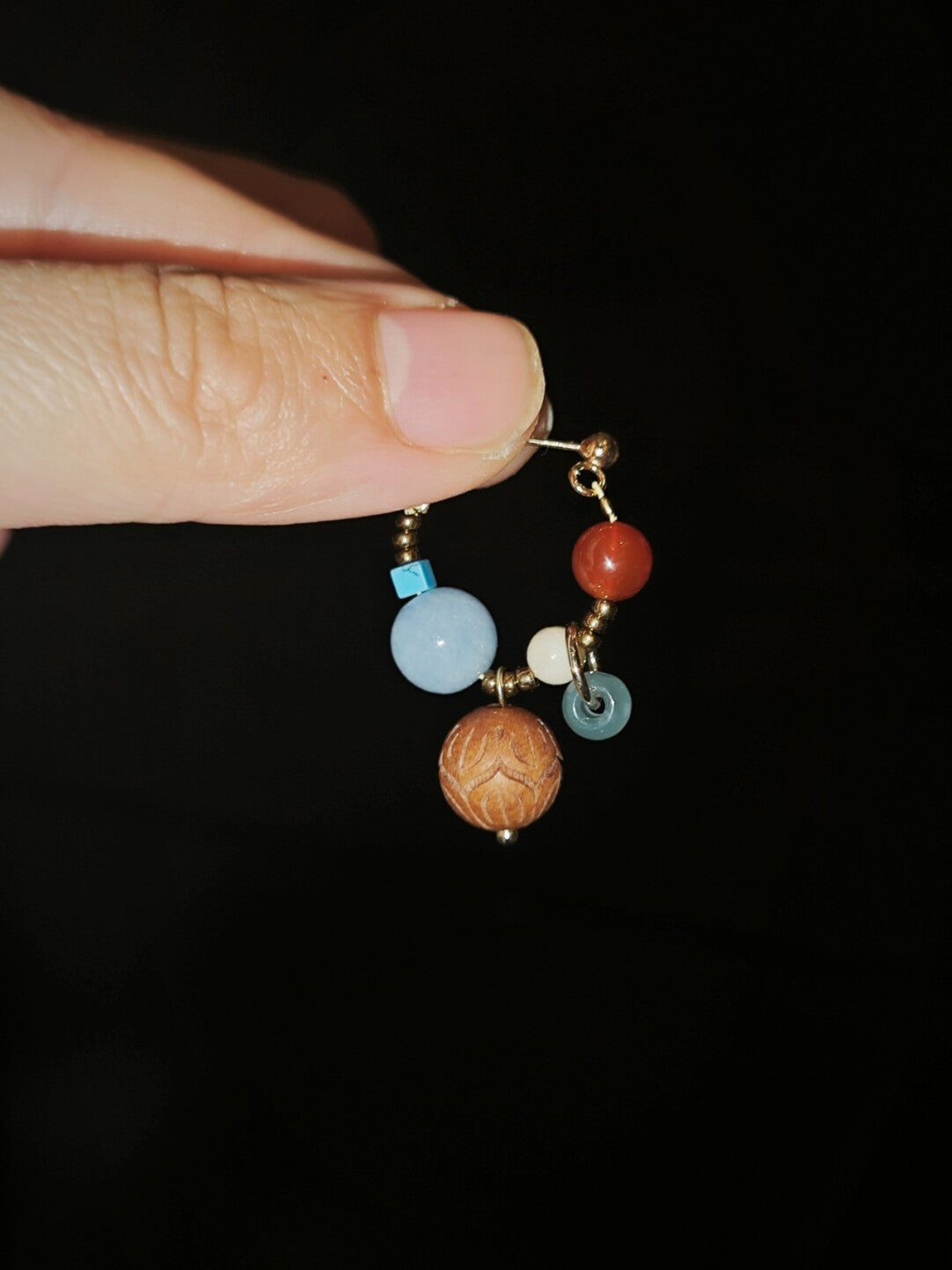 Colorful Beaded Cluster Earrings
