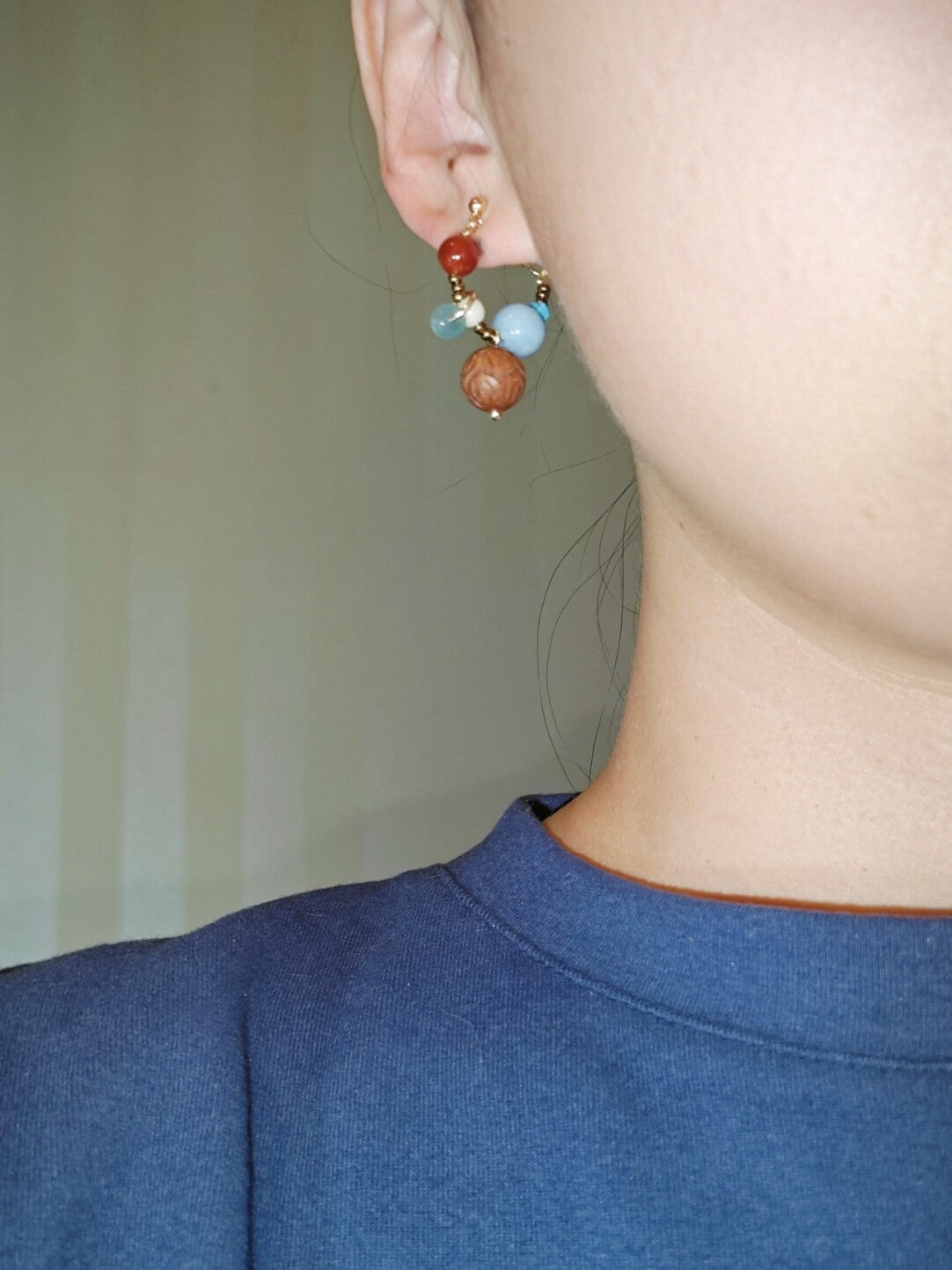 Colorful Beaded Cluster Earrings