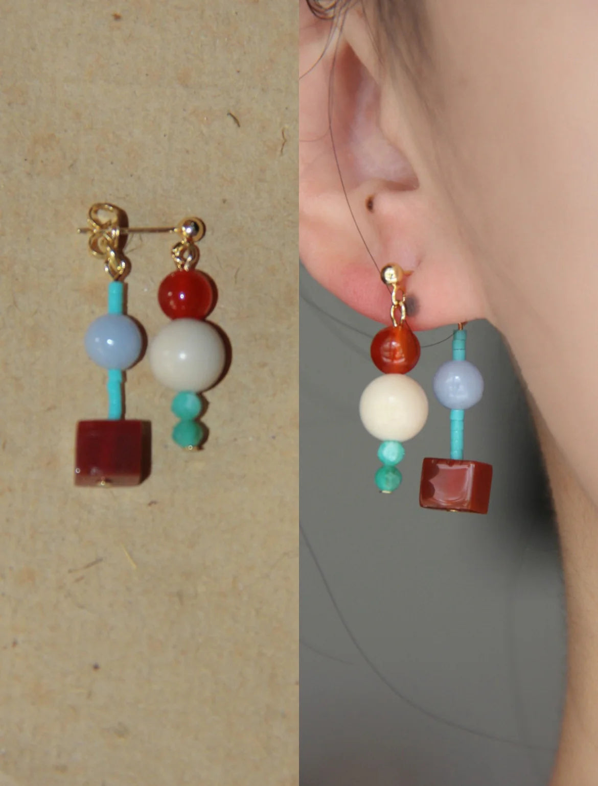 Boho Confetti Beaded Earrings