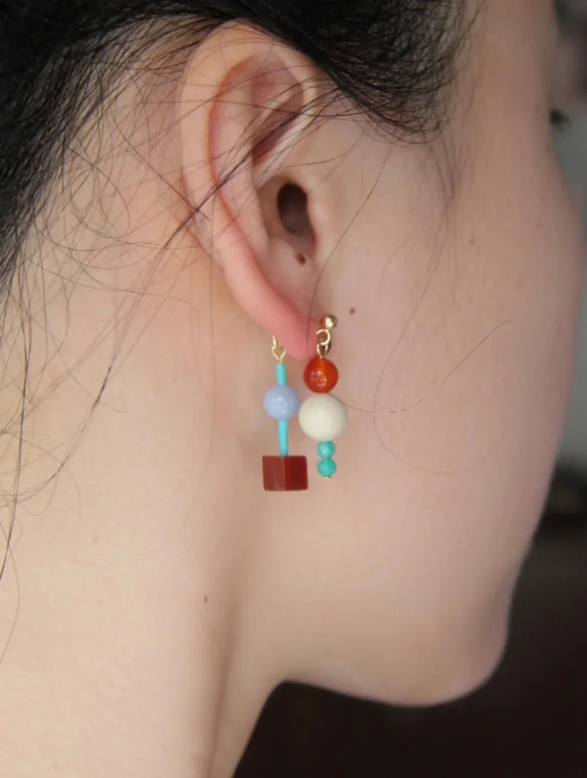 Boho Confetti Beaded Earrings