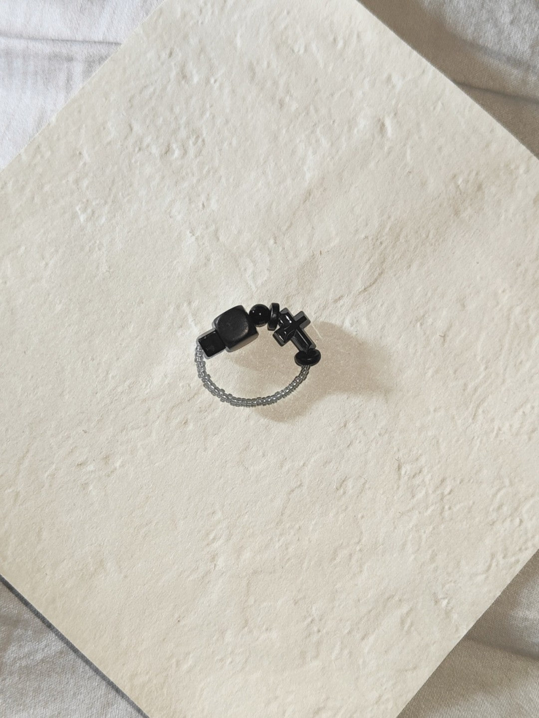 Colorful Natural Jade Beads Ring