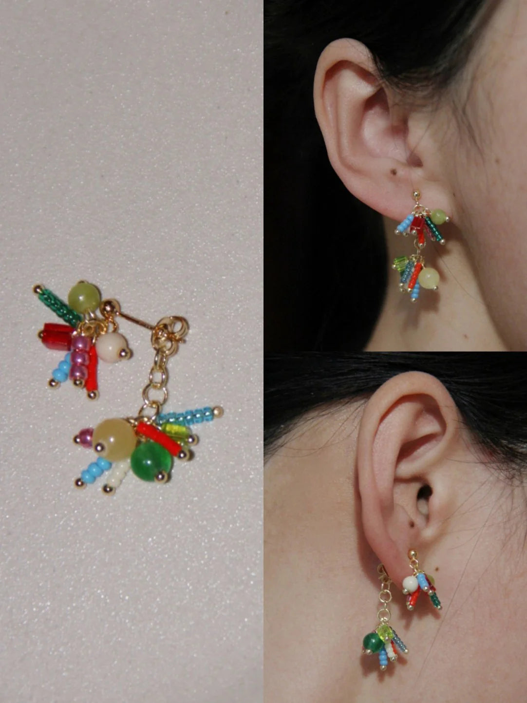 Cute Fireworks Beaded Earrings