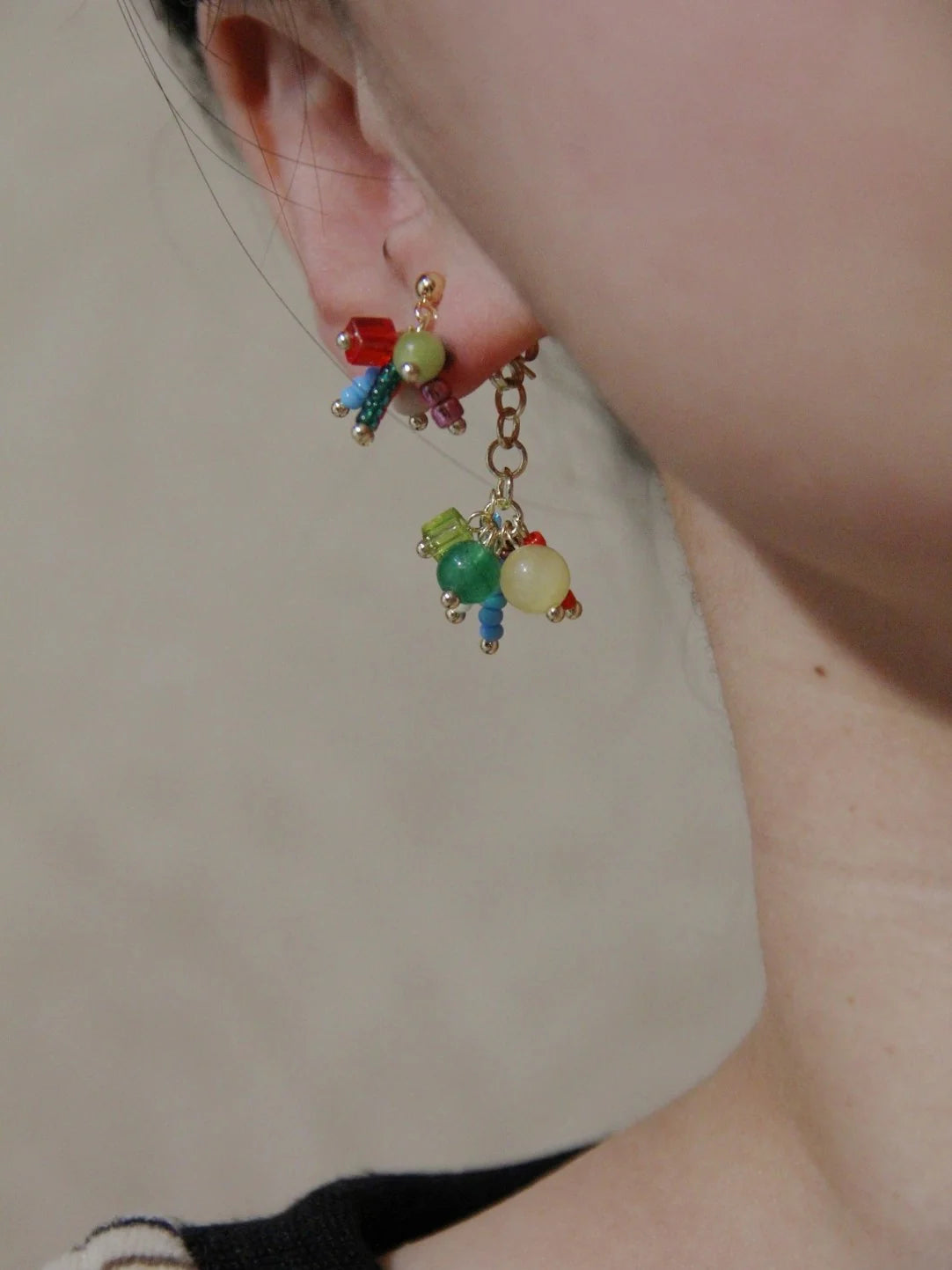 Cute Fireworks Beaded Earrings