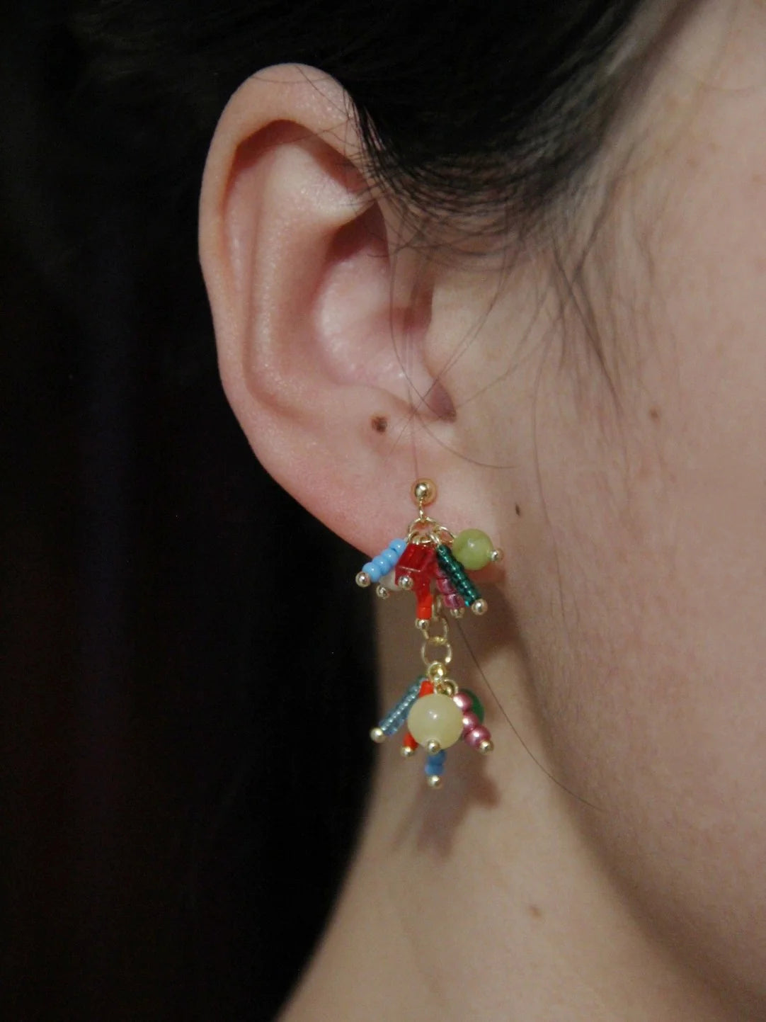 Cute Fireworks Beaded Earrings