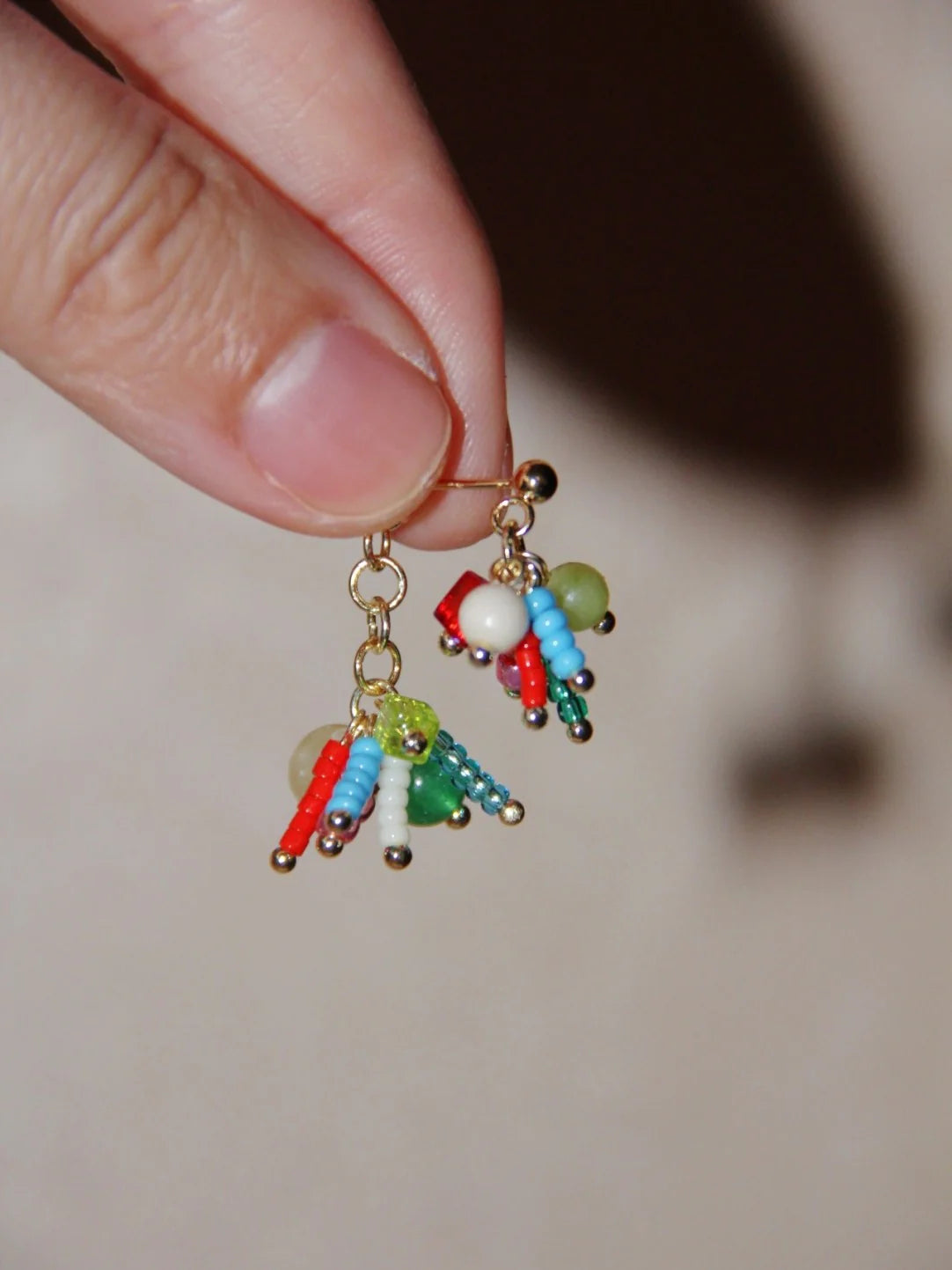 Cute Fireworks Beaded Earrings