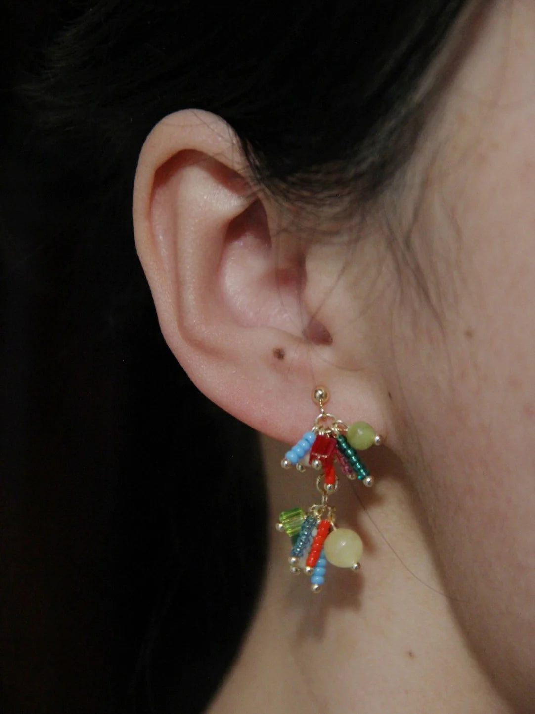 Cute Fireworks Beaded Earrings