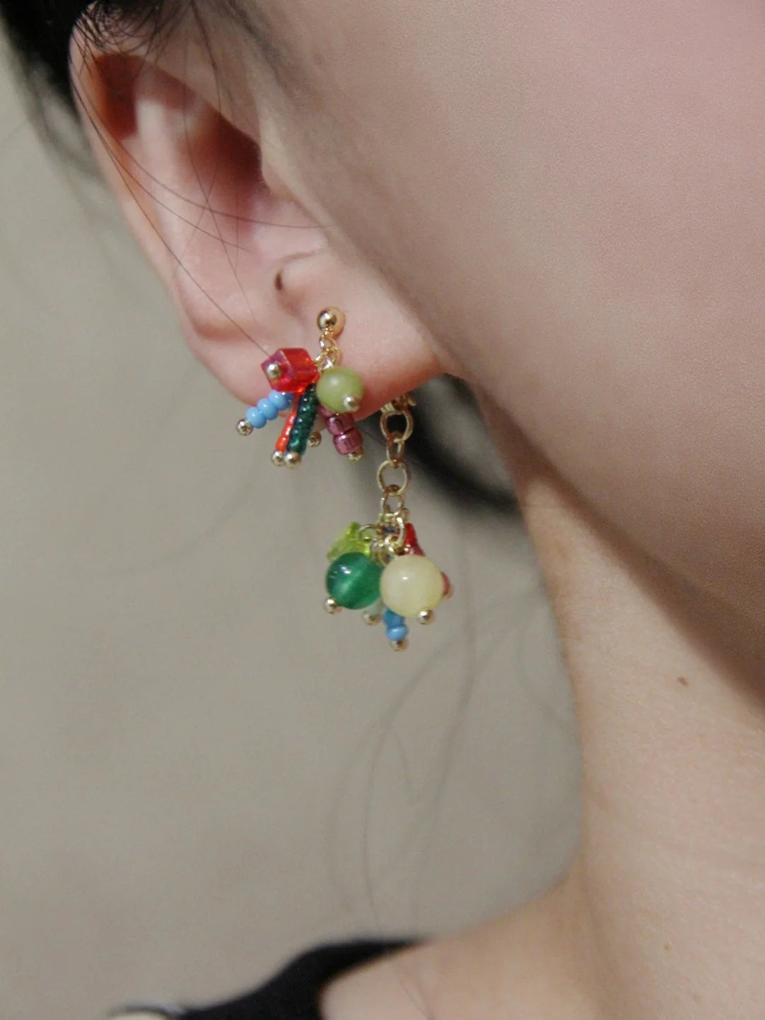 Cute Fireworks Beaded Earrings