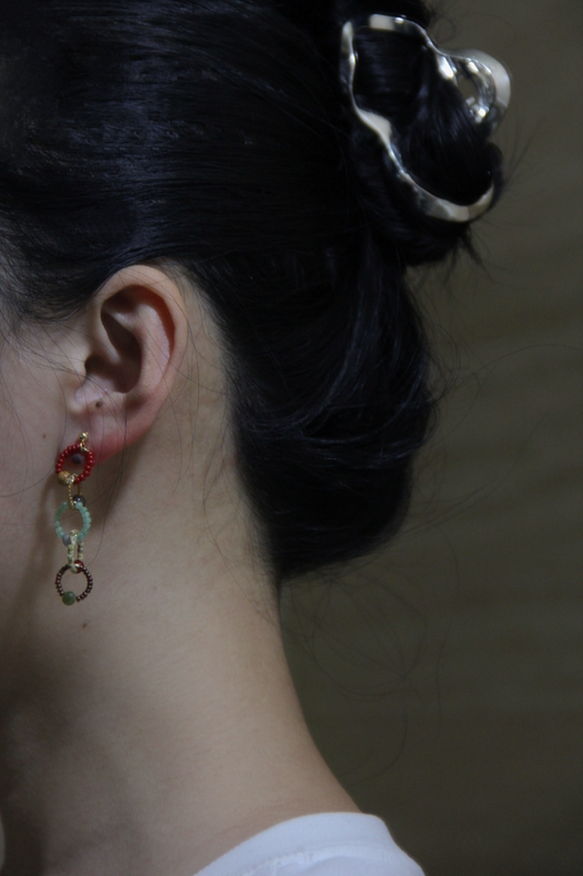 The Palace Circle Beaded Earrings