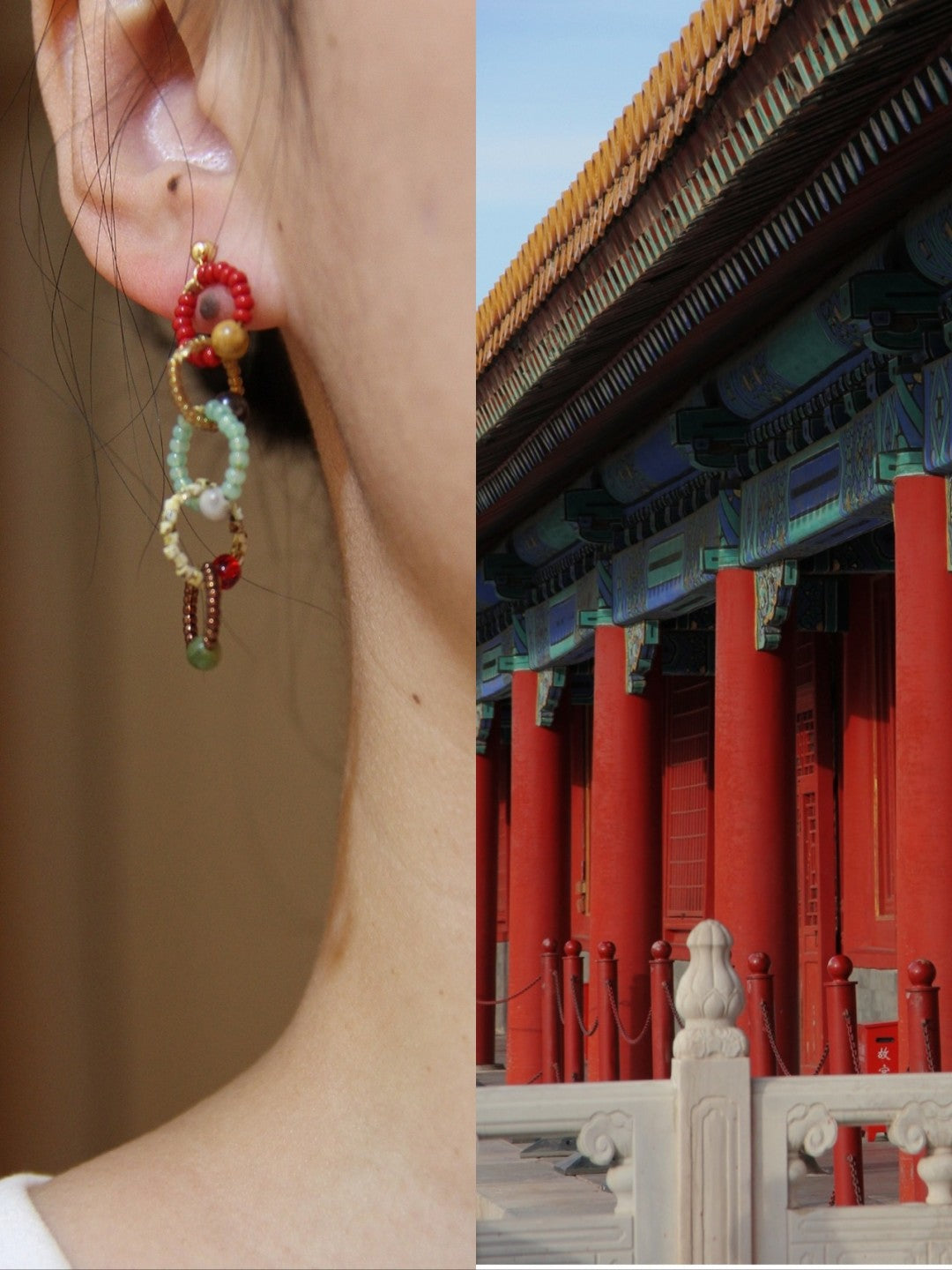 The Palace Circle Beaded Earrings