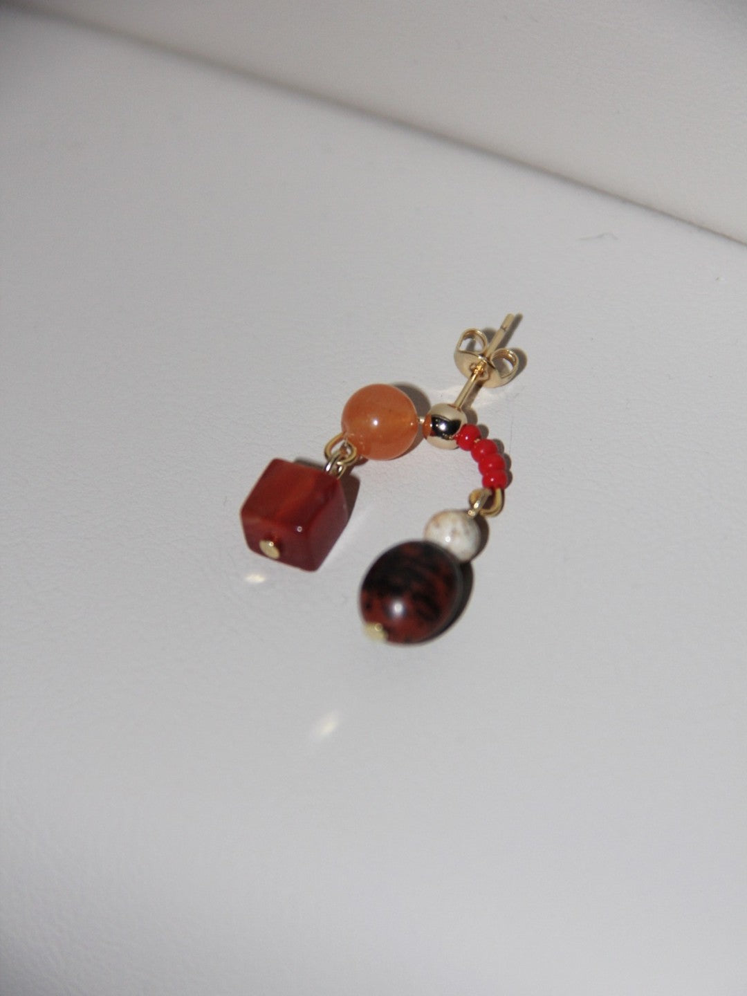 Cinnabar Red Palace Charm Earrings