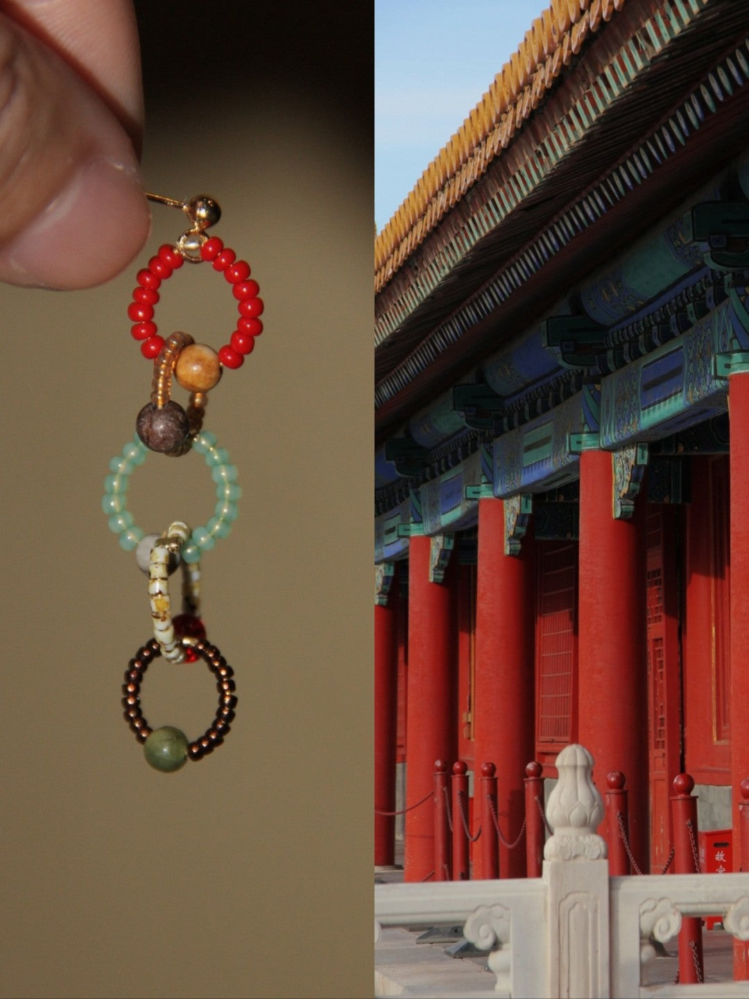 The Palace Circle Beaded Earrings