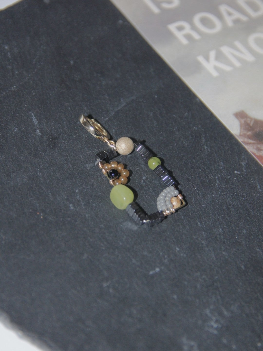 Sweet Garden Natural Stone Beaded Square Earrings