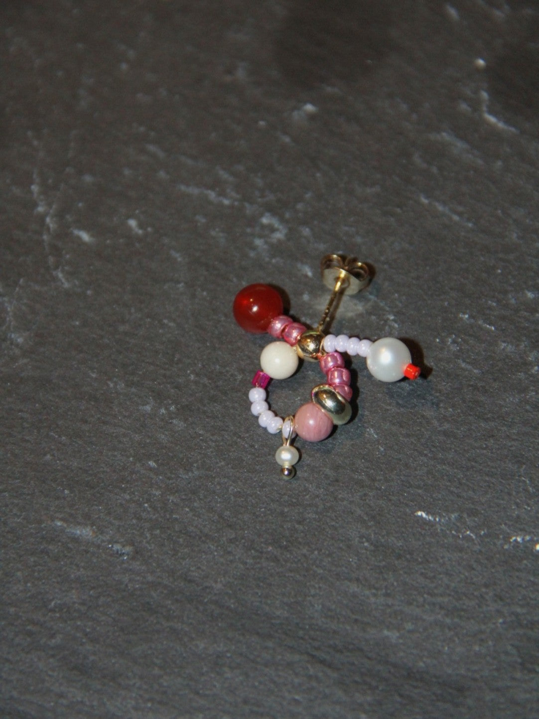 Sweet Natural Stone Twisted Beaded Earrings