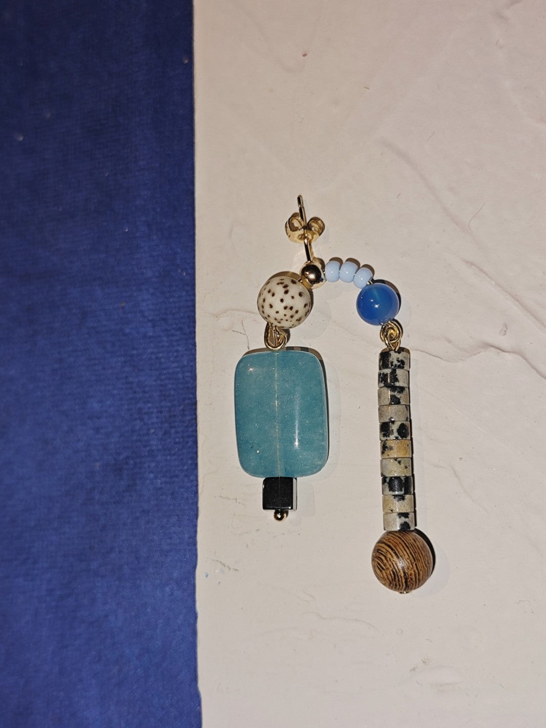 Agate Bodhi Seeds Beaded Earrings