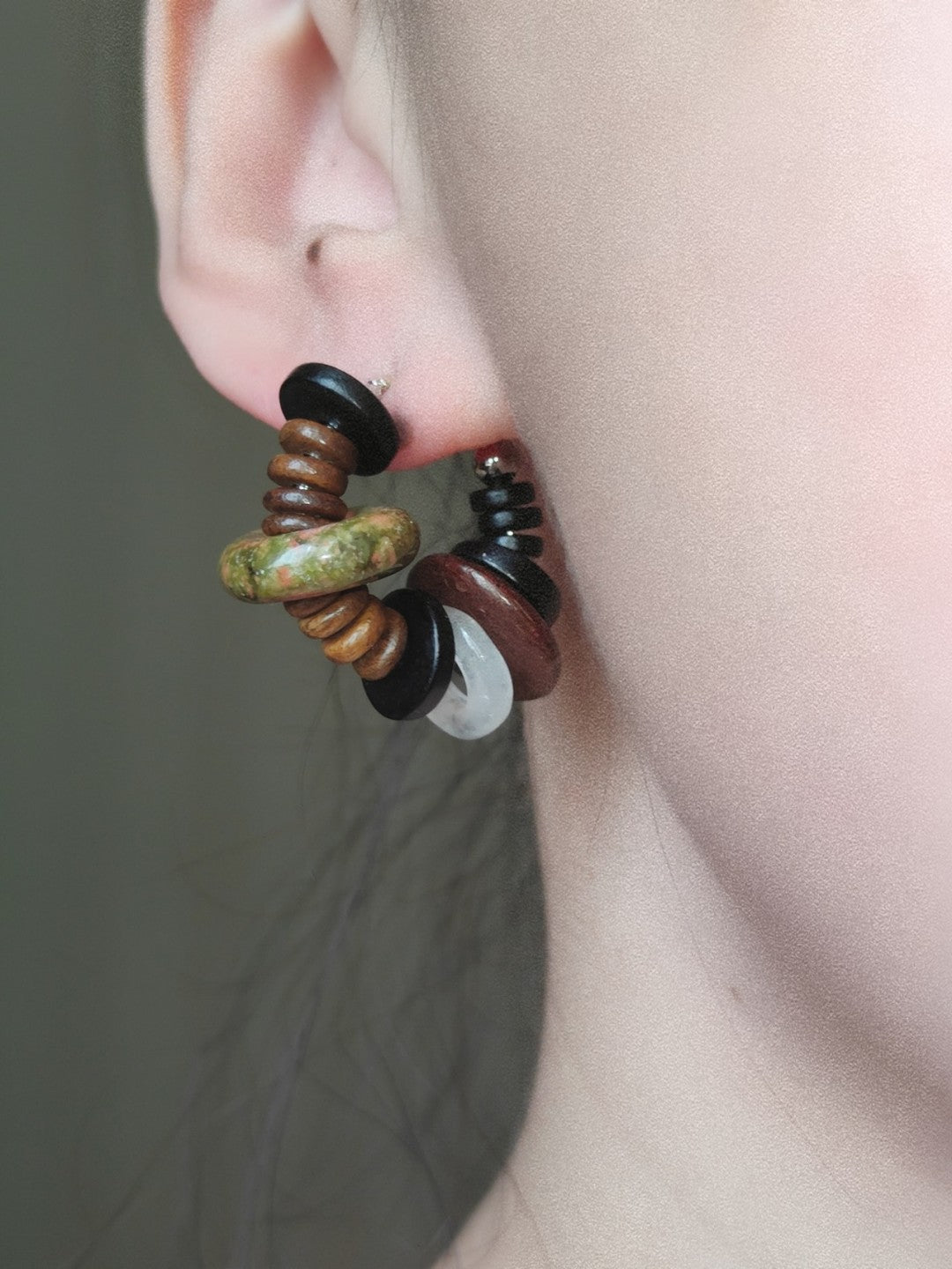 Earth Element Hoop Earrings