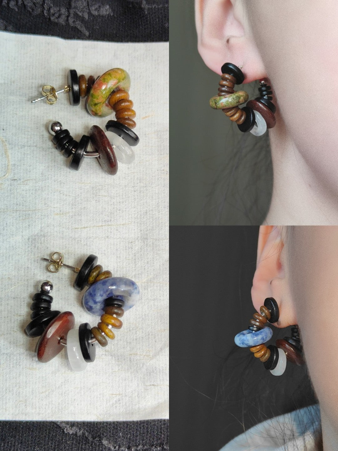 Earth Element Hoop Earrings