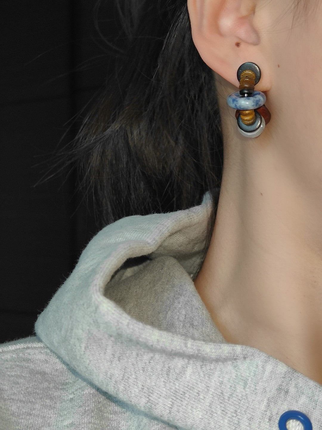 Earth Element Hoop Earrings