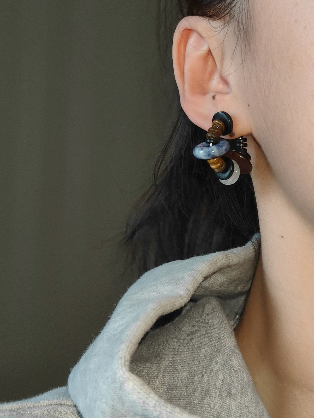Earth Element Hoop Earrings
