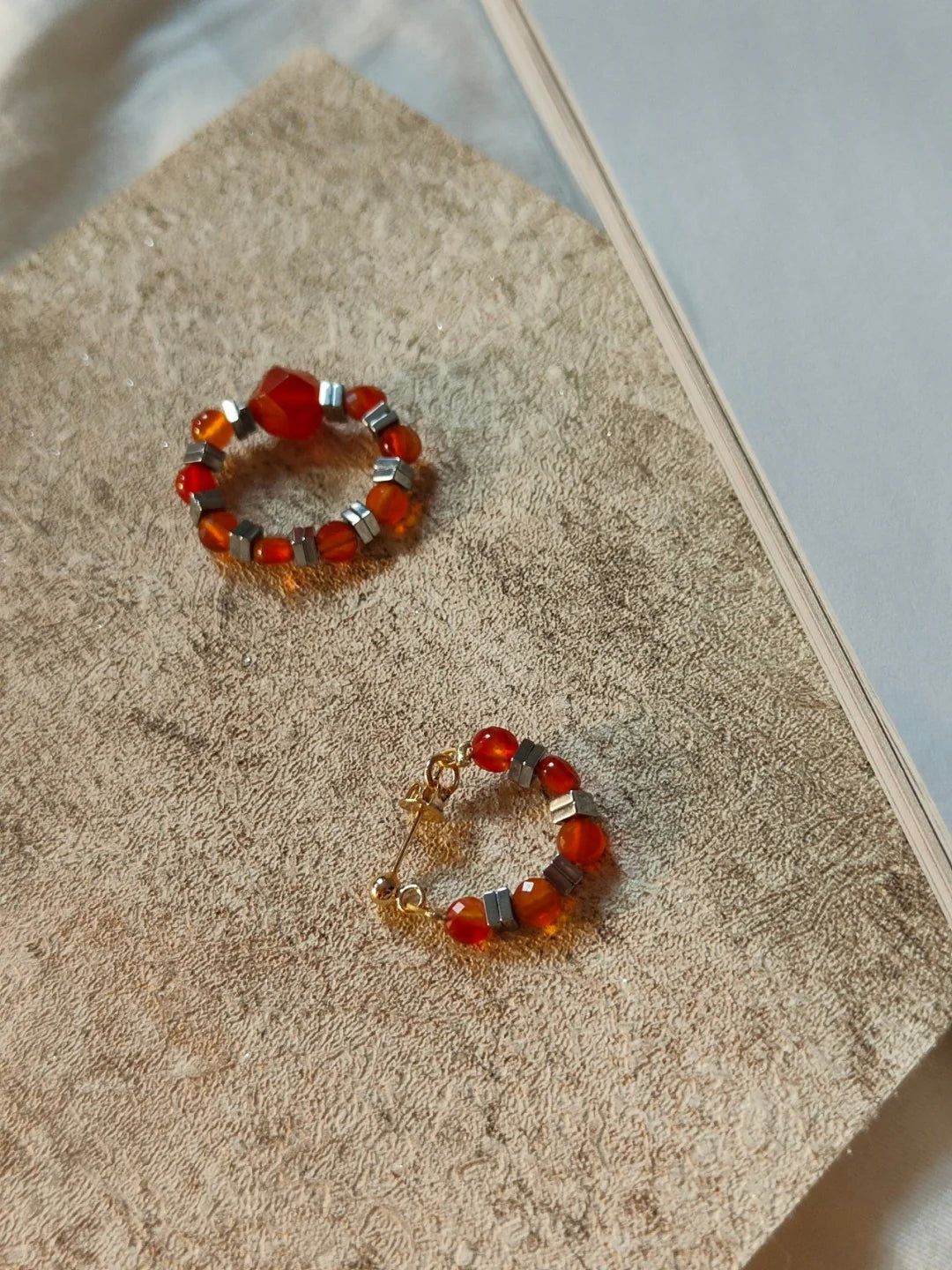 Scarlet & Steel Geometric Earrings