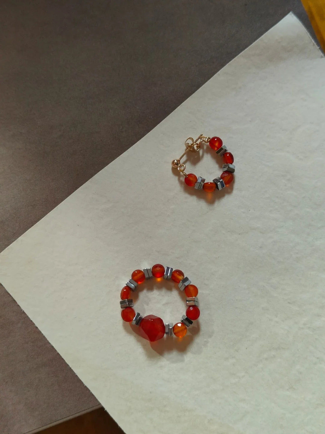 Scarlet & Steel Geometric Earrings