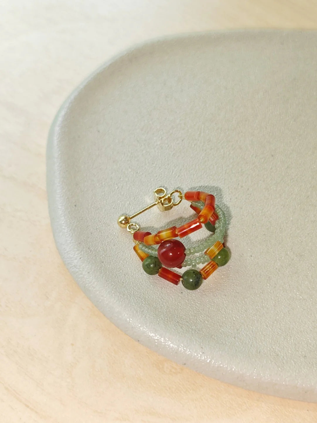 Spice Garden Beaded Hoop Earrings