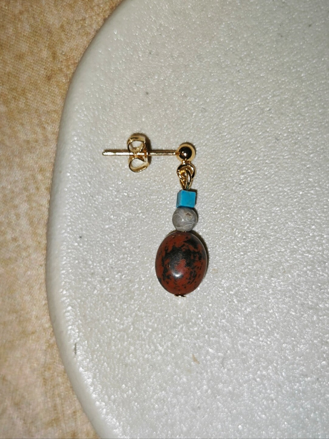 Heritage Red & Turquoise Drop Earrings