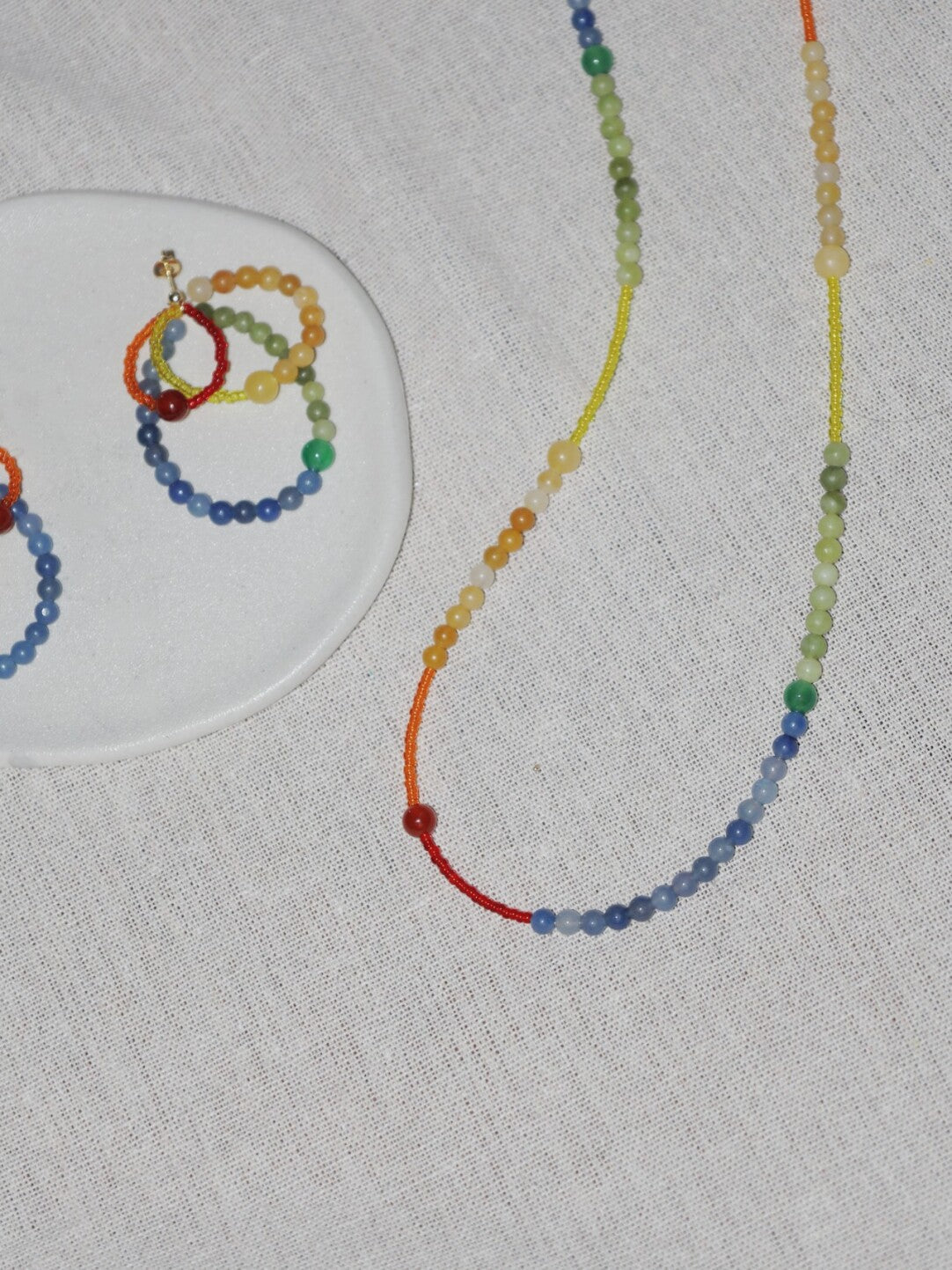 Handmade Rainbow Beaded Necklace